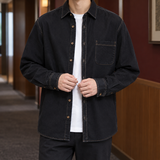 Neil Denim Overshirt - Black