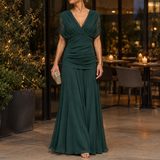 Colette-Louise Draped Maxi Dress - Green