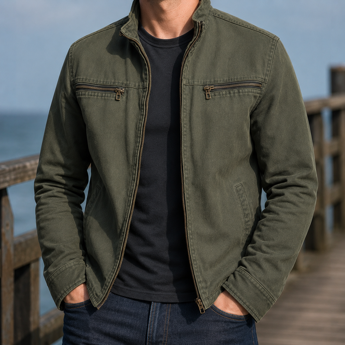 Finnian Military Jacket - Green