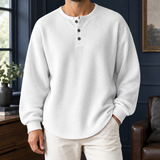 Brett Relaxed Waffle Top - White
