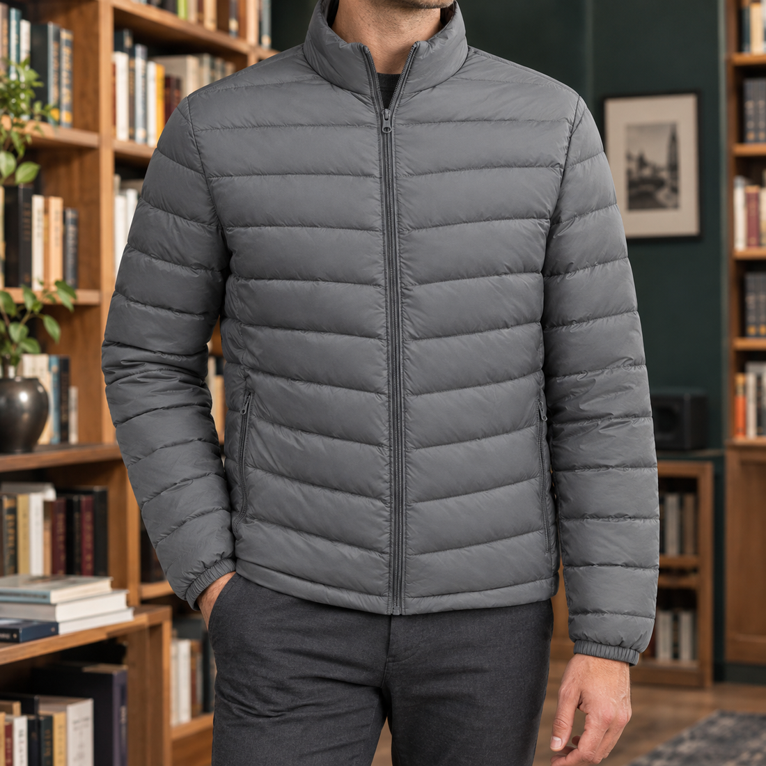Reinhold Quilted Jacket - Gray
