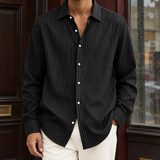 Lewis Striped Shirt - Black