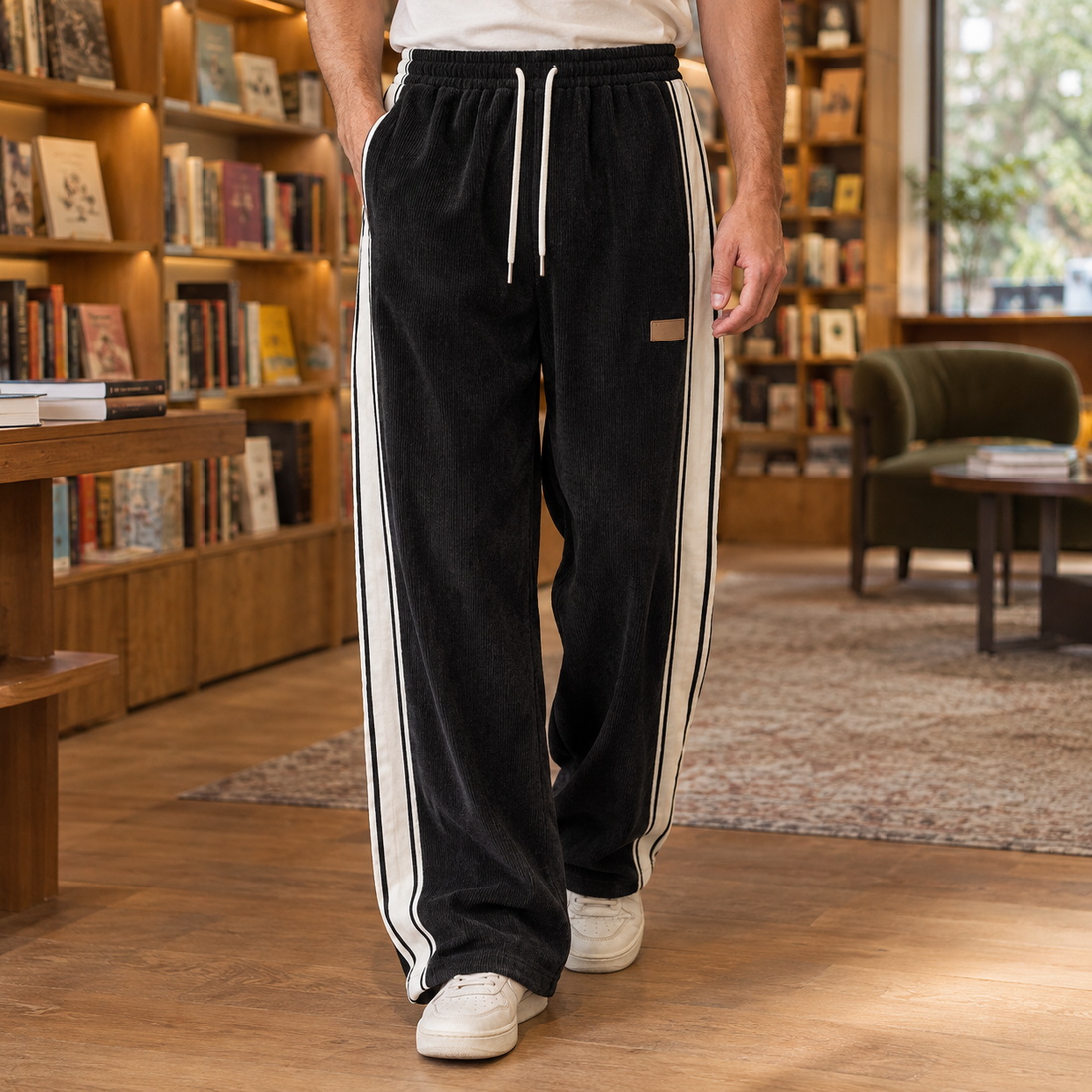 Fintan Straight Leg Pants - Black