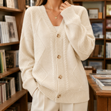 Iris-Hope Textured Sweater - Beige
