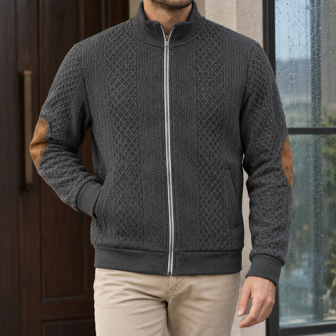 Cooper-James Quilted Jacket - Dark Gray