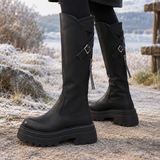 Grosseto-Napoli Buckled Knee Boots - Black