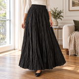 Sharon Crinkle Maxi Skirt - Black