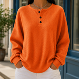 Bernadette Waffle Sweater - Orange