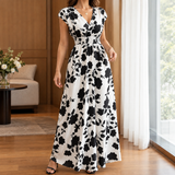 Kara Floral Maxi Dress - Black