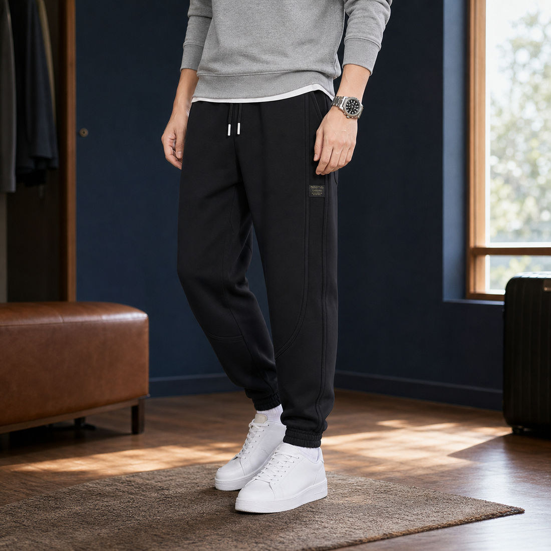 Jason Relaxed Joggers - Black