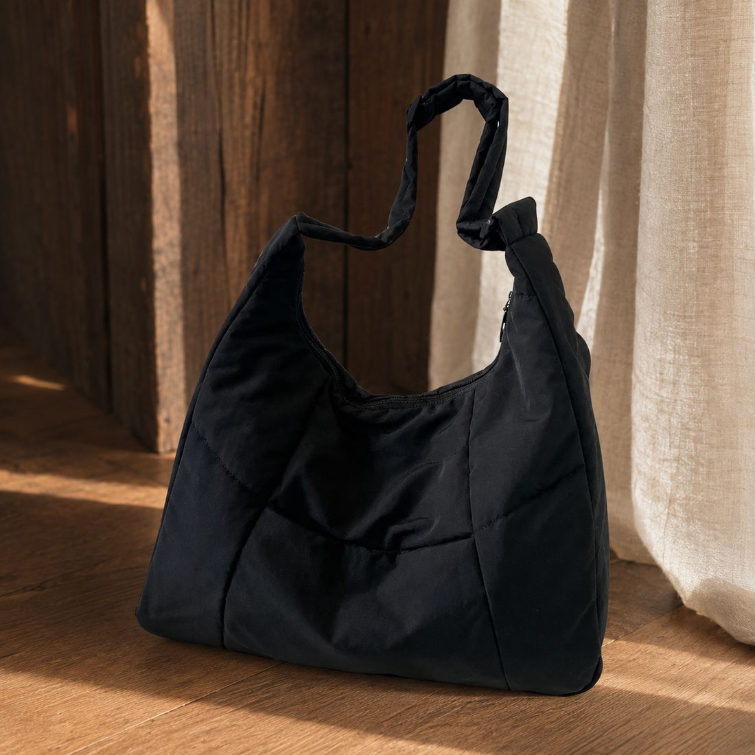 Savelli Padded Shoulder Bag - Black