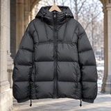 Malcolm-Grant Hooded Puffer Jacket - Black