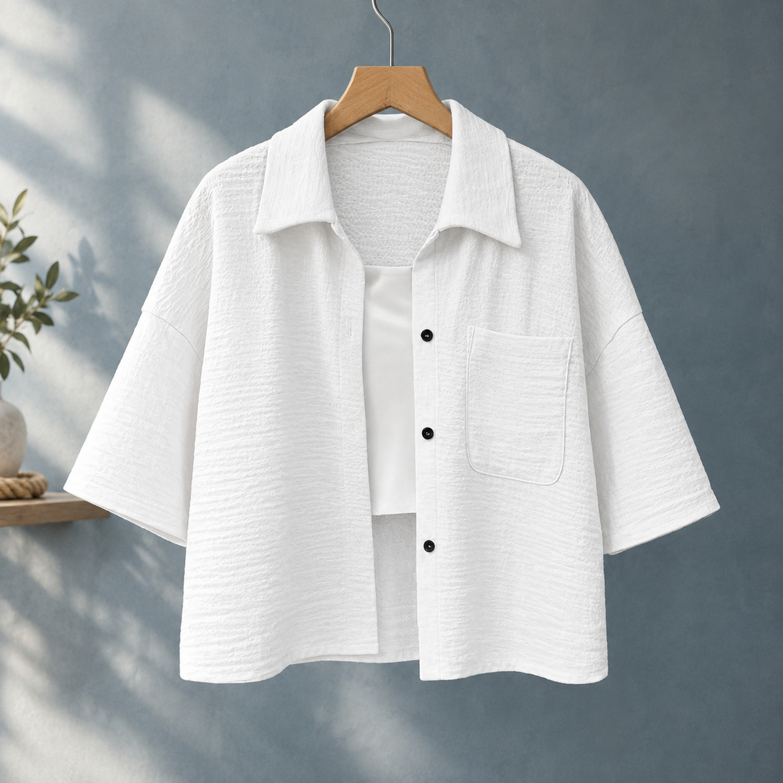 Karen-Rae Textured Shirt - White
