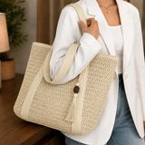 Bianchi Straw Tote - Kqs
