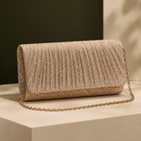 Gori Ruched Clutch - Gold