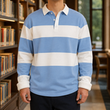 Hugo Striped Rugby Shirt - Light Blue