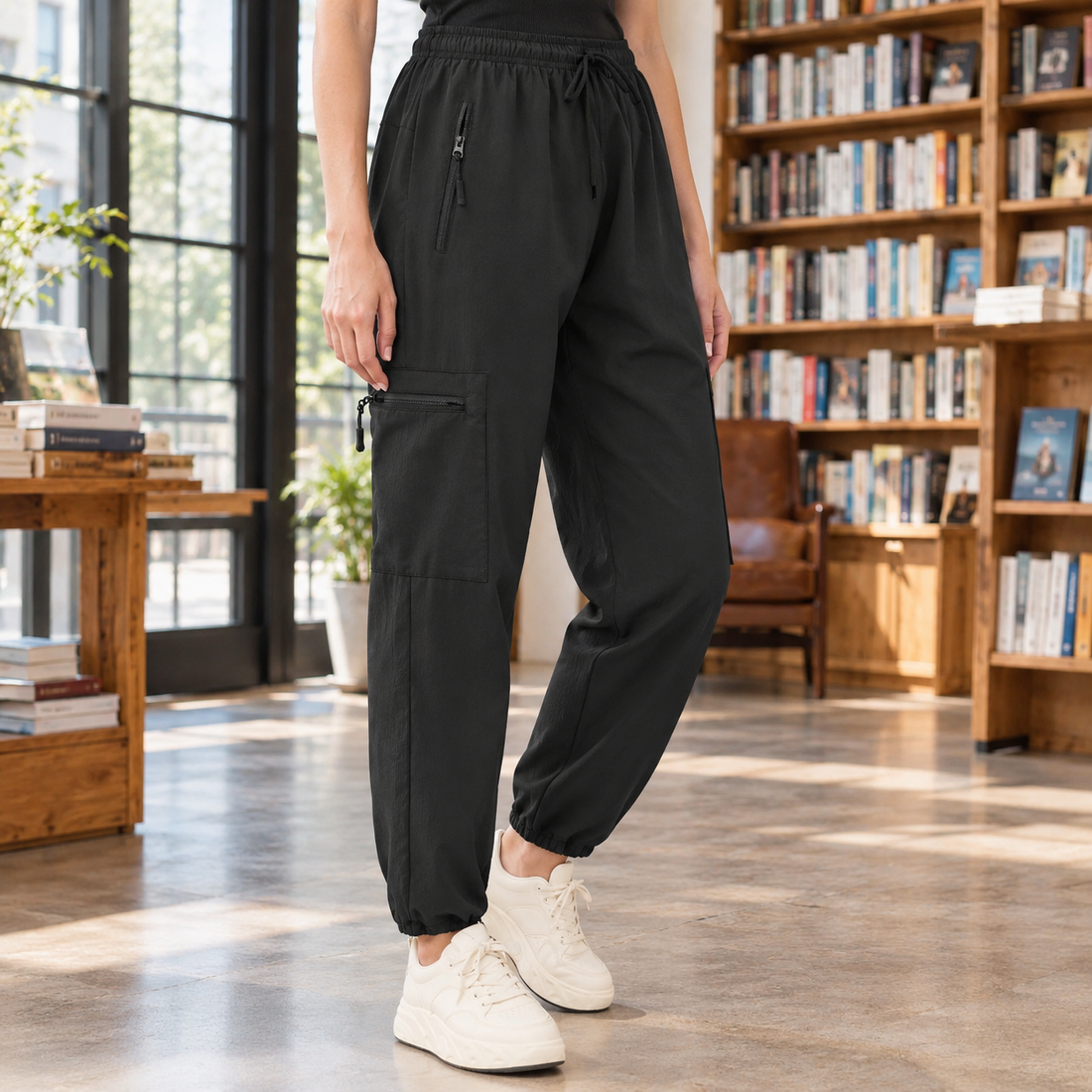 Lola Relaxed Cargo Pants - Black