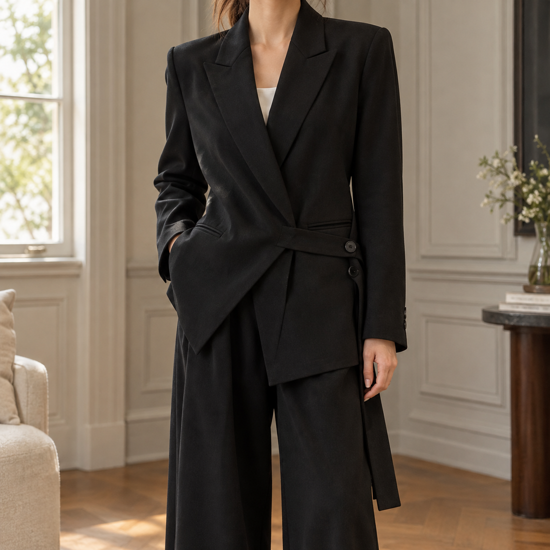 Oriane-Jane Tailored Suit - Black