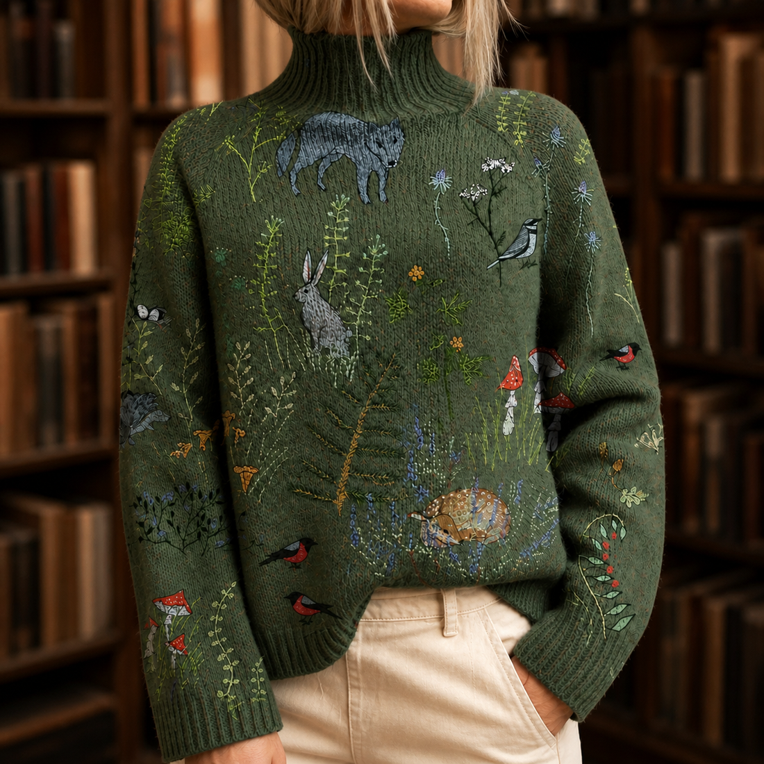 Seraphina Turtleneck Sweater - Green