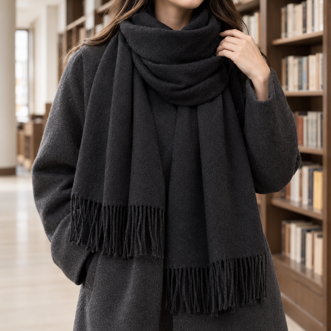 Ashford Cashmere Scarf - Black