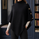 Beaumont Turtleneck Poncho - Black