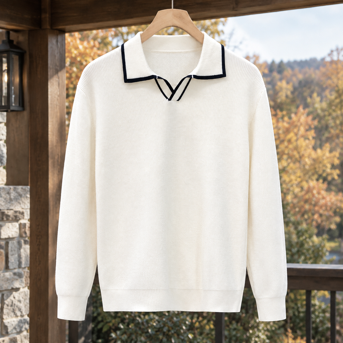 Jay-Miles Contrast Sweater - White