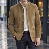 Pierrick Stand Collar Blazer - Khaki