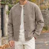Caspian-Grey Knit Jacket - Taupe
