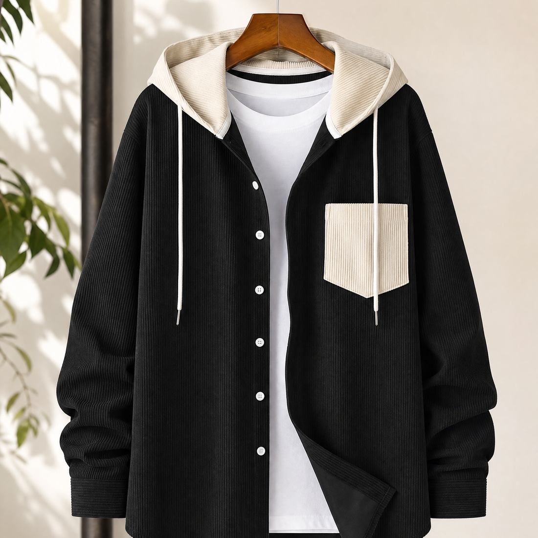 Ancel Hooded Jacket - Black