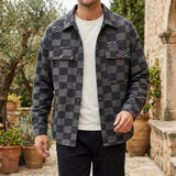 Magnus Patchwork Jacket - Charcoal Gray