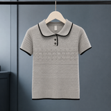 Matilda-Louise Pointelle Polo - Gray