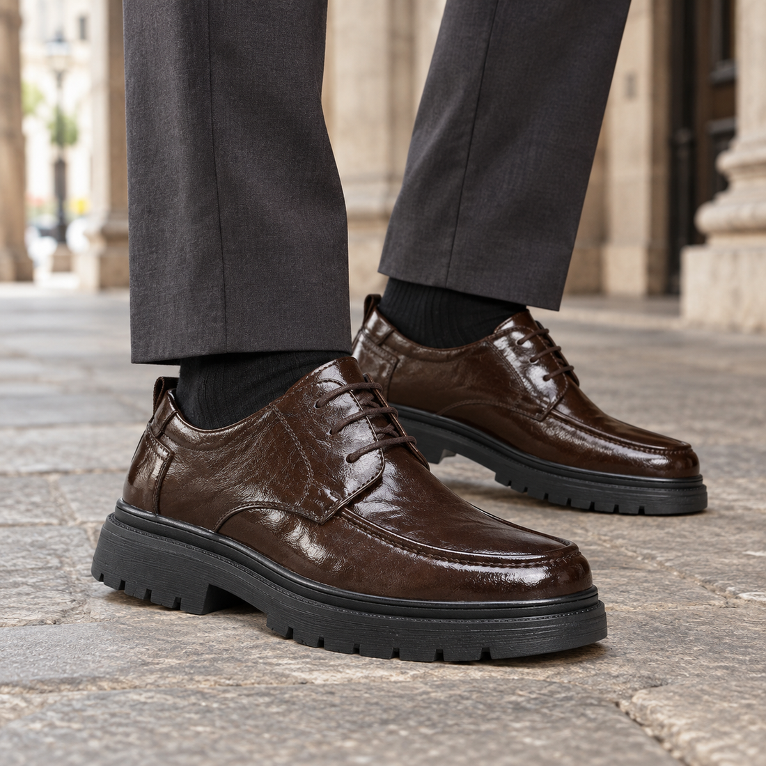 Cividale Lug Sole Derbies - Brown