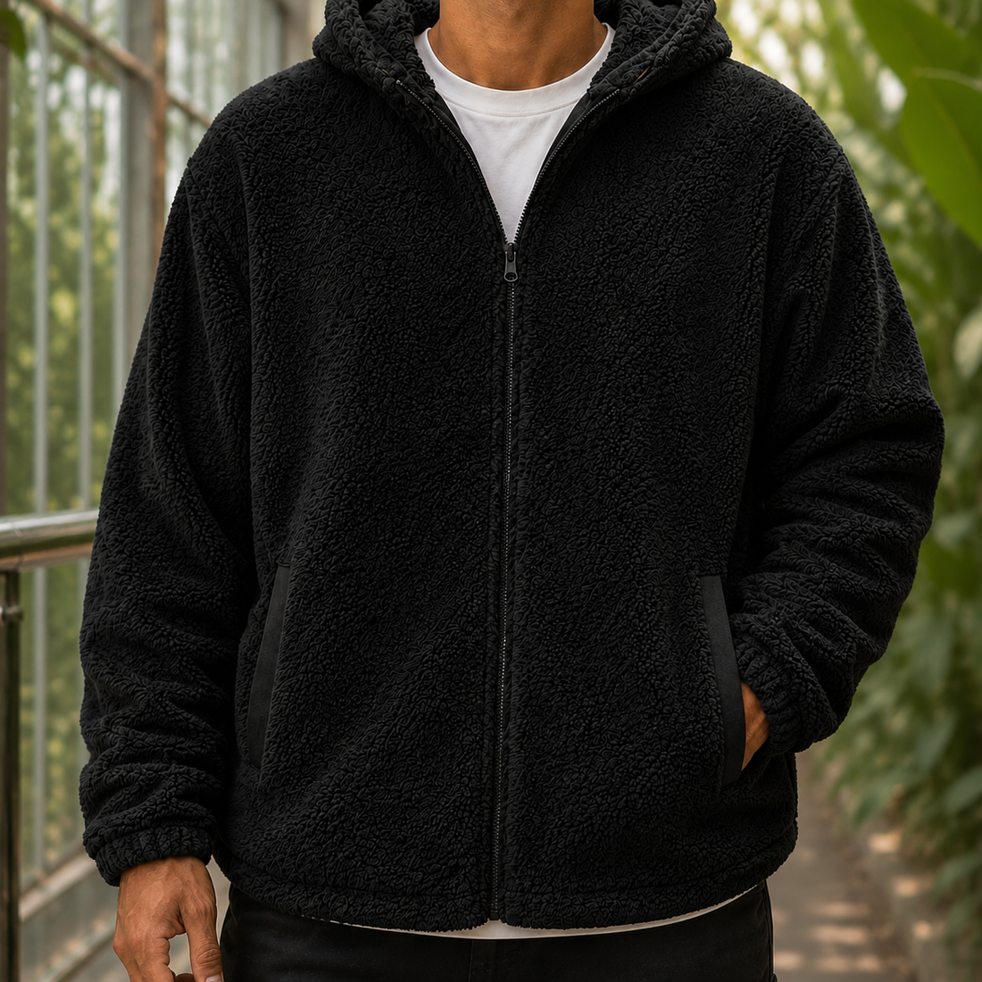 Simeon Textured Jacket - Black