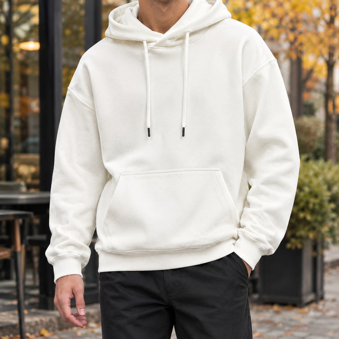 Max-Wren Relaxed Hoodie - White