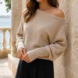 Marlene Asymmetric Sweater - Beige