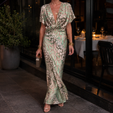 Tatiana-Skye Twist Front Dress - Light Green