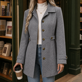 Ernestine Notched Blazer - Gray