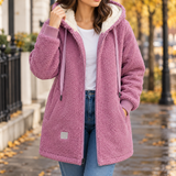 Catriona-Grace Hooded Fleece Jacket - Pink