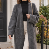 Winona-Skye Longline Cardigan - Dark Gray