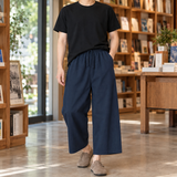 Eamon-Flynn Relaxed Pants - Navy Blue