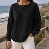 Yvette-June Waffle Top - Black