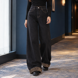 Celine-Rae Wide Leg Jeans - Black