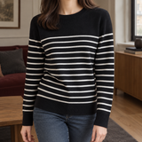 Sienna-Rae Striped Sweater - Black