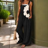 Dahlia Floral Jumpsuit - Black