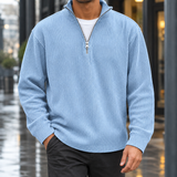 Calvin-Reid Stand Collar Pullover - Sky Blue