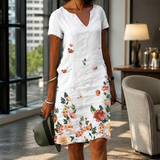 Vera-Louise A-Line Dress - White