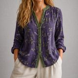 Celeste Botanical Blouse - Purple