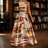 Isabeau-Marie A-Line Dress - Ivory Multicolour