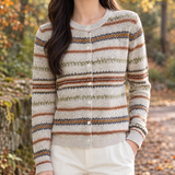 Noemie-Elise Fair Isle Cardigan - Off White
