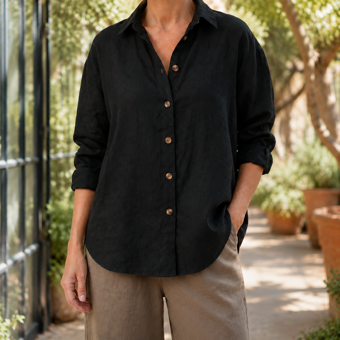 Eden Relaxed Shirt - Black